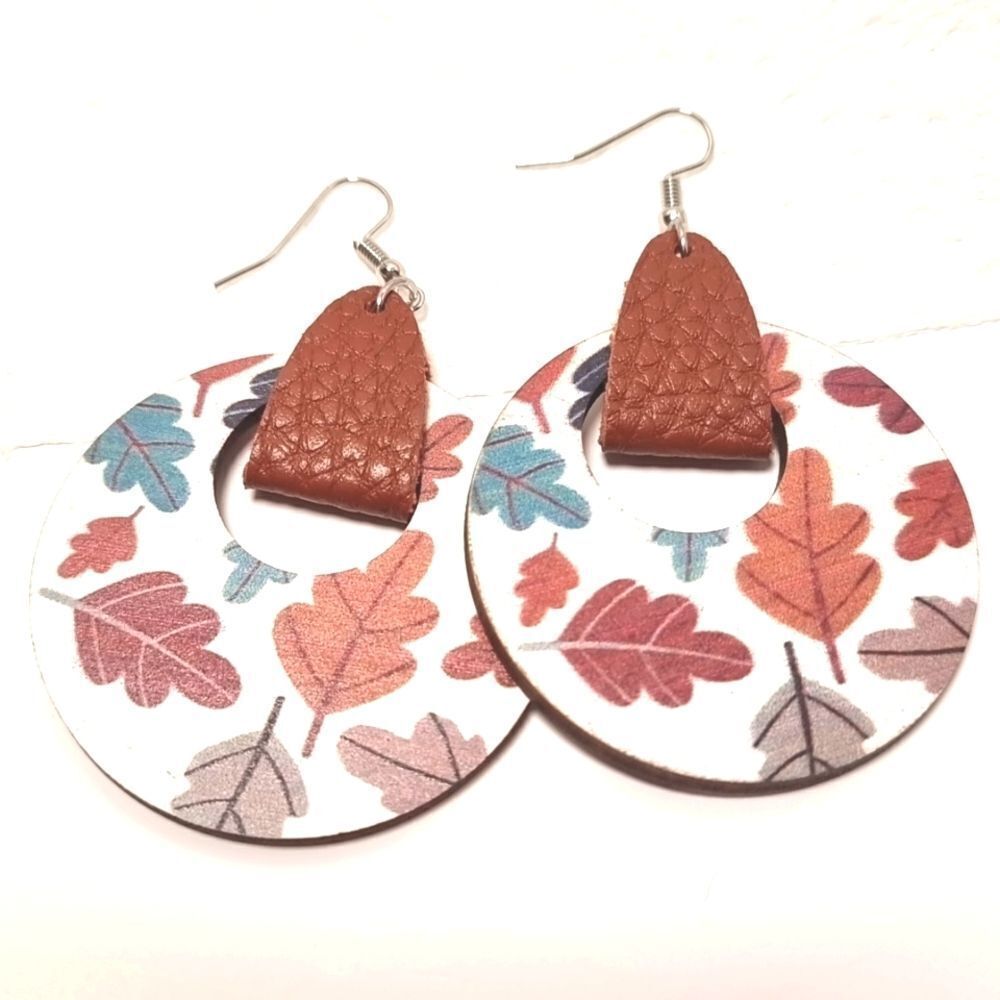 👋 Leaf Circle Earrings | Mix And Match 3/$20